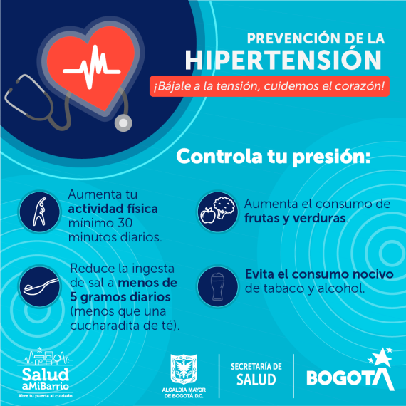 En la imagen información sobre la prevención de la hipertensión